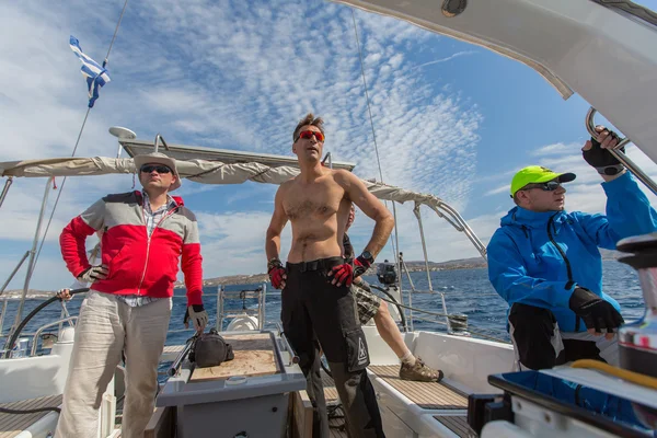 Sjömän delta (Monte-Cristo team) i segling regatta — Stockfoto