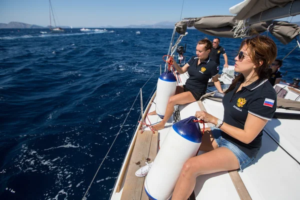 Marinheiros russos participam na regata de vela — Fotografia de Stock