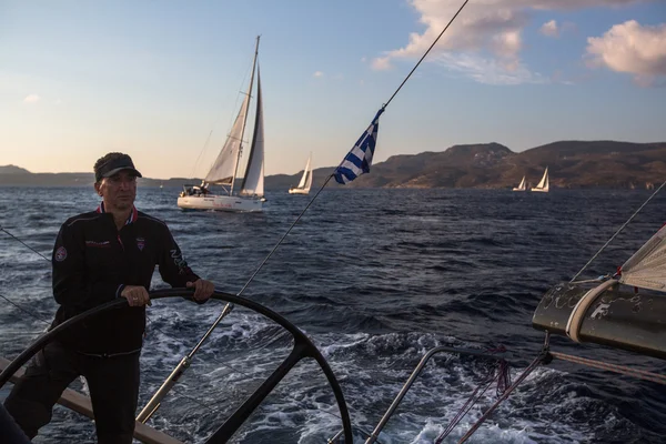 Sailors participate in sailing regatta — Stock Photo, Image