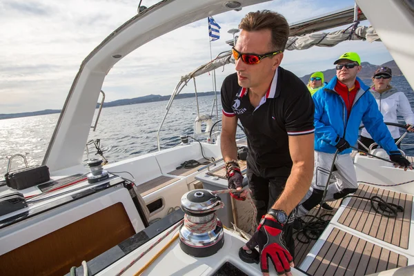 Sailors participate in sailing regatta — Stock Photo, Image