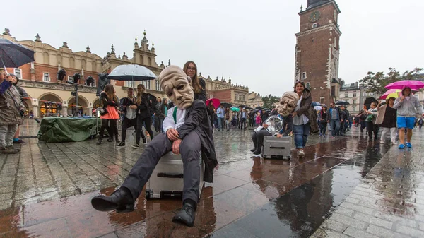 Krakow tiyatro gece festival katılımcıları — Stok fotoğraf