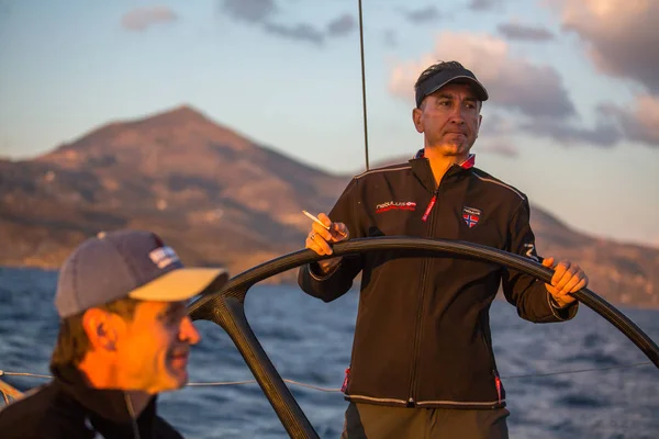 Zeilers deelnemen aan zeilregatta Rechtenvrije Stockfoto's