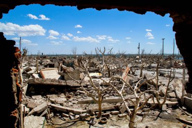 Epecuen kayıp şehir kalıntıları
