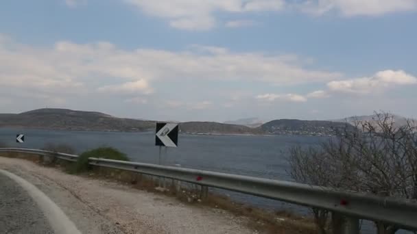 Atina yol boyunca araba sürüş — Stok video