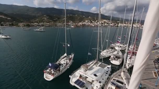 Régate de voile dans la mer Égée — Video