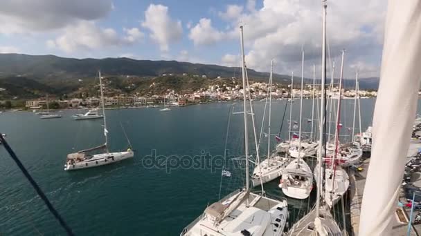 Regatta ιστιοπλοΐα στο Αιγαίο — Αρχείο Βίντεο