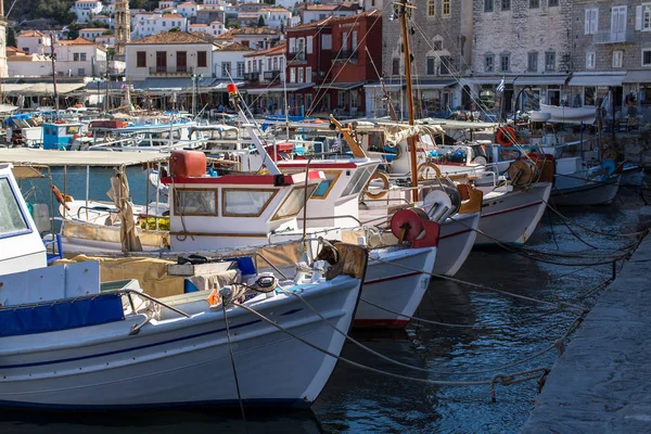 Fishing boats in the harbour Stock Image