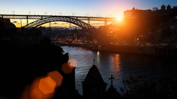 Dom Luis I Bridge over Douro river — Stock Photo, Image