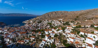 Hydra Adası'nın panoramik görünüm