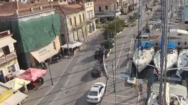 Bir Yelken direği üst şehir 