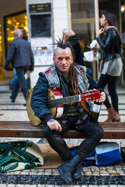 Onbekende straat muzikant — Stockfoto