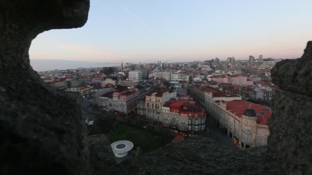 Porto old city center — Stock Video
