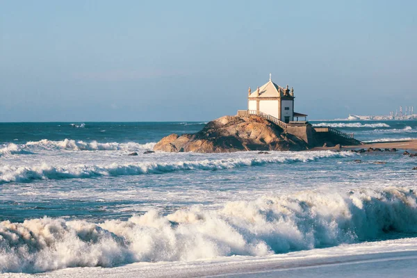 Chapel Senhor da Pedra at Miramar Beach — Stock Photo, Image