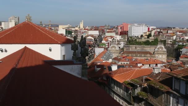 Старый город Порту — стоковое видео
