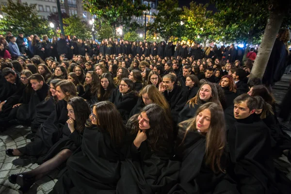 Festa tradicional dos estudantes em Portugal — Fotografia de Stock