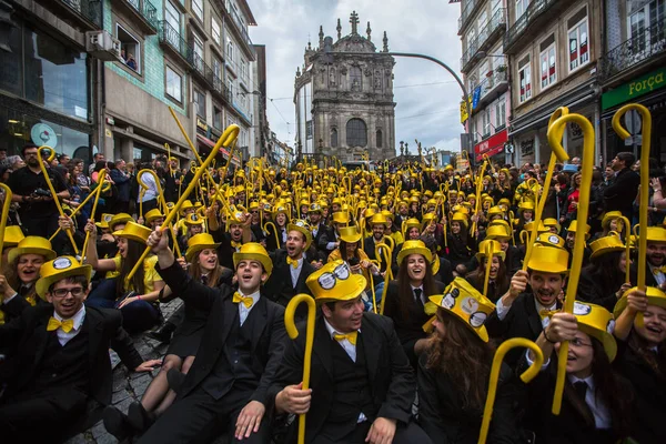 Participantes de Queima Das Fitas Parade — Foto de Stock