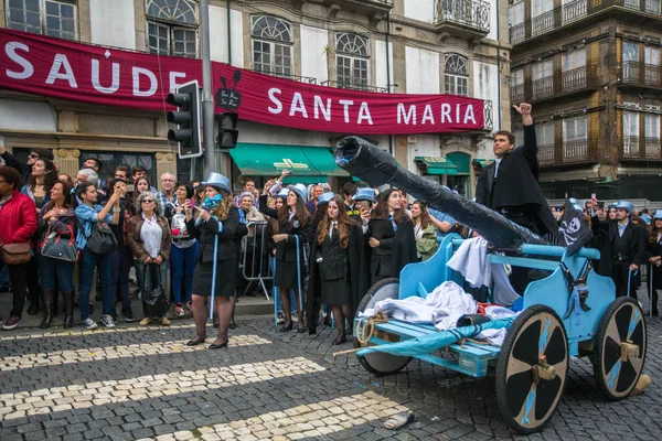 Queima Das Fitas Parade katılımcıların — Stok fotoğraf