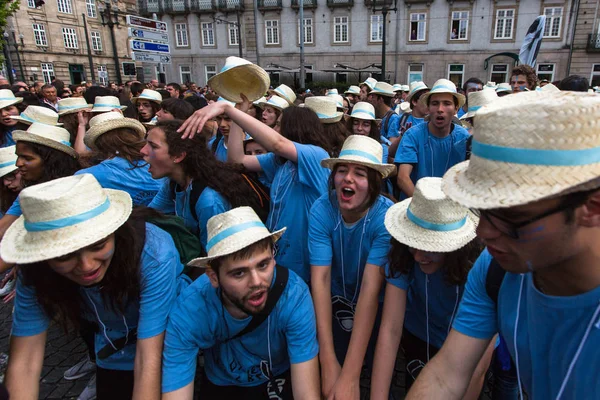 Традиционный праздник студентов португальских университетов — стоковое фото