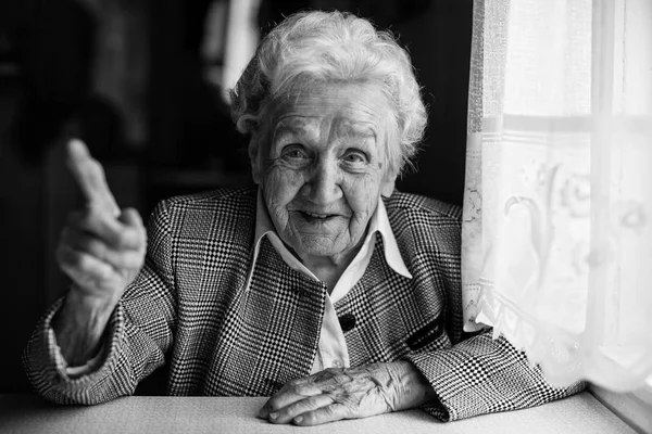 Cheerful elderly woman — Stock Photo, Image