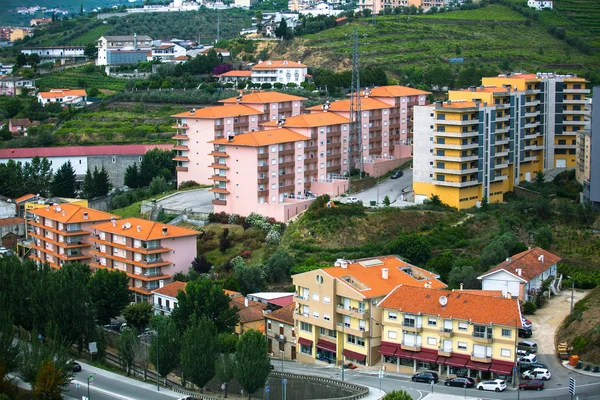 Vista superior da cidade de Peso da Regua — Fotografia de Stock