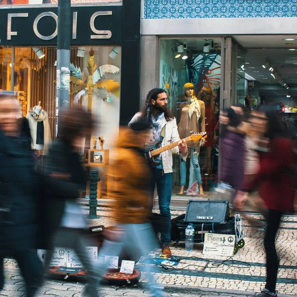 Onbekende straat muzikant — Stockfoto