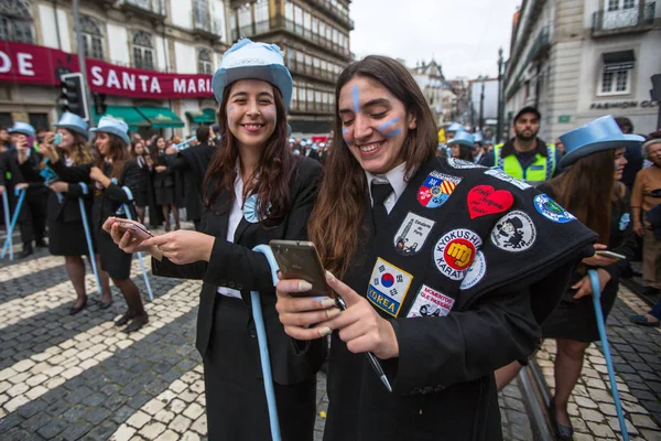 Traditionelles Fest der Studenten portugiesischer Universitäten Stockfoto