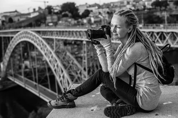 Mulher fotografias Cidade do Porto — Fotografia de Stock