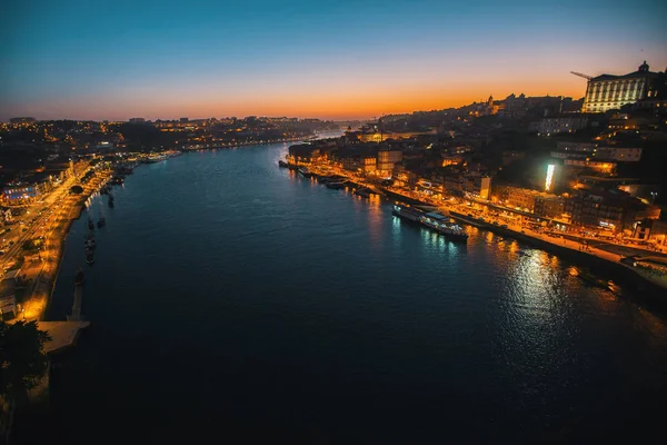 Rio Douro a partir da ponte Dom Luis I — Fotografia de Stock