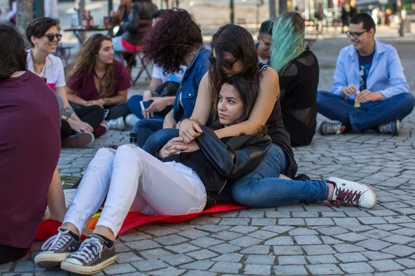 Participantes en el desfile del Orgullo Gay — Foto de Stock