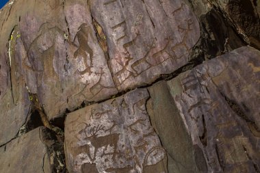 Ancient rock paintings clipart