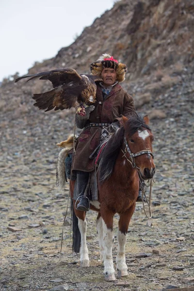 Kazachski Eagle Hunter — Zdjęcie stockowe