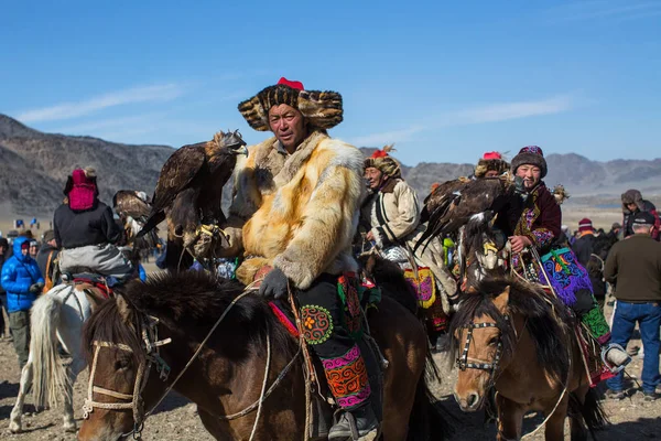 Jagers van Kazachs steenarend — Stockfoto