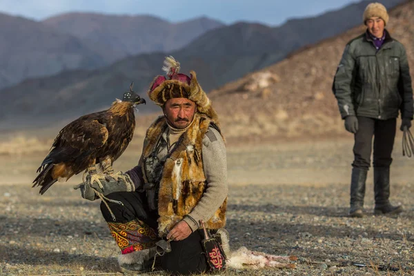 Казахська орел мисливець — стокове фото