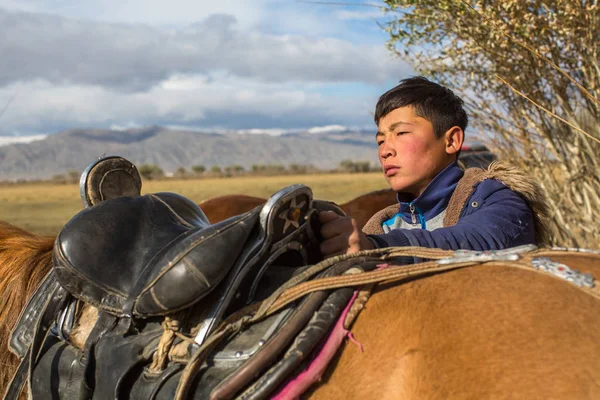 Kazakh Berkutchi (Chasseur d'aigle ) — Photo