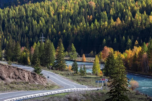 Altay Mountains Chuya Highway Autumn Altai Republic Rússia — Fotografia de Stock