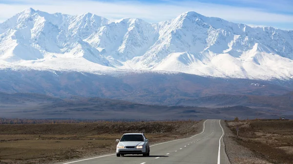 Rodovia Chuya Contexto Montanha Cume North Chuya República Altai Rússia — Fotografia de Stock