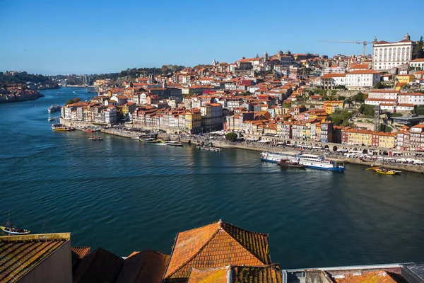 Vue Douro Ribeiro Porto Portugal — Photo