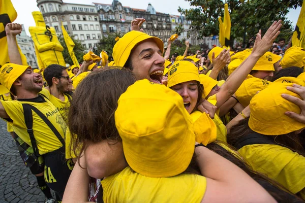 Porto Portugal Mai 2017 Queima Das Fitas Parade Traditionelles Fest — Stockfoto