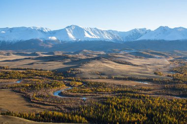 Kurai Bozkır ve Kuzey-Chui ridge, Altay Dağları, Altay Cumhuriyeti, Rusya Federasyonu.