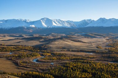Altay-Chuya ridge, Sibirya, Rusya dağların panoramik görünümü.