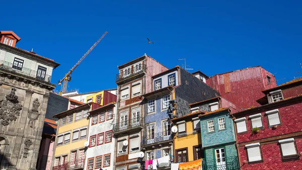 Фасади Старими Будинками Центрі Старого Порту Португалія — стокове фото
