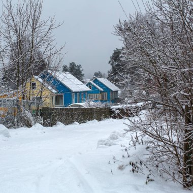 Leningrad region, Rusya Federasyonu, yerleşim yerlerinden biri olan kış Caddesi.