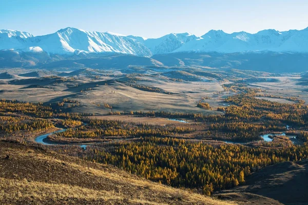 Panorama Cume Chuya Nas Montanhas Altai Rússia — Fotografia de Stock