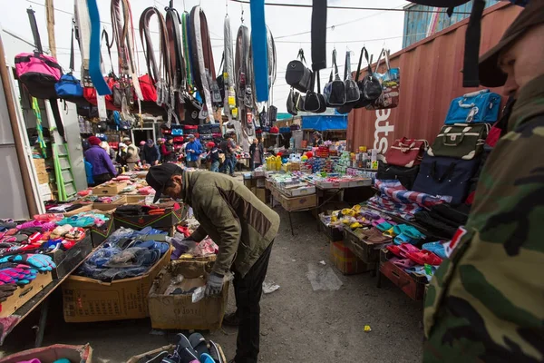 Olgiy Bayan Olgiy Mongolie Sep 2017 Vendeurs Sur Marché Ville — Photo