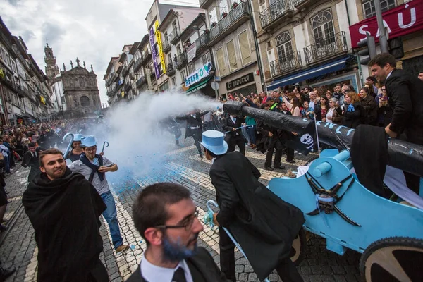 Porto Portugalsko Května 2017 Queima Das Fitas Parade Tradiční Slavnosti — Stock fotografie