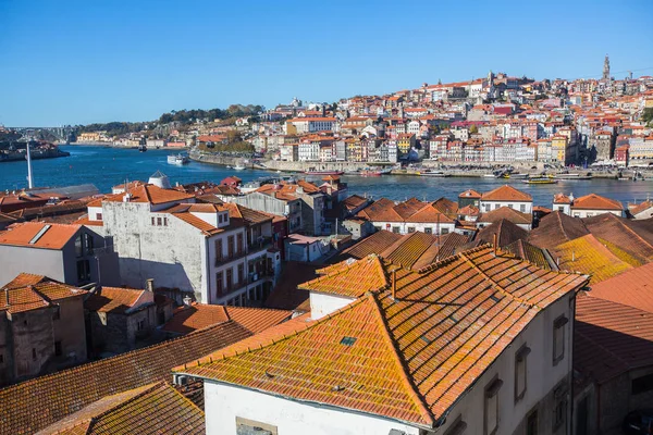 Pohled Řeku Douro Starém Centru Města Porto Portugalsko — Stock fotografie