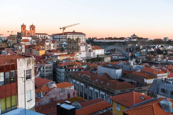 Vue Panoramique Sur Vieux Centre Ville Porto Portugal — Photo