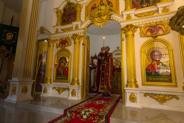 Koh Chang Thailand Feb 2018 Tjänsten Söndag Rysk Ortodoxa Kyrkan — Stockfoto