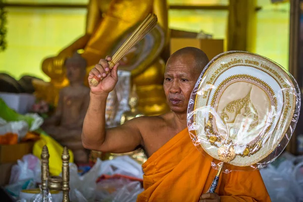 Koh Chang Thajsko Březen 2018 Monk Během Oslav Makha Bucha — Stock fotografie