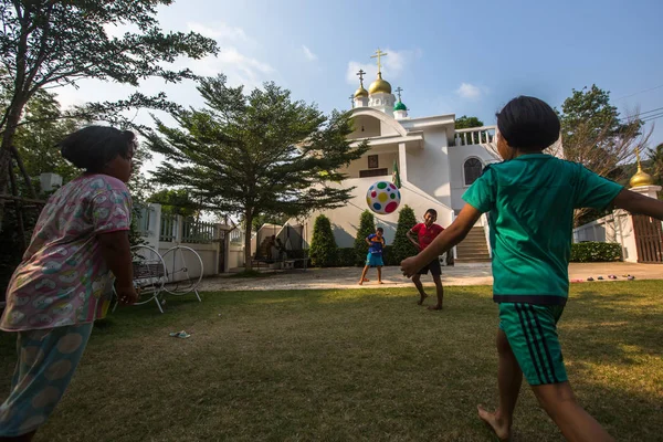 Koh Chang Tayland Şubat 2018 Tay Çocuklar Rus Ortodoks Kilisesi — Stok fotoğraf